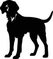 piccolo Münsterlander pointer nero silhouette vettore