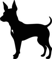 giocattolo Manchester terrier nero silhouette vettore