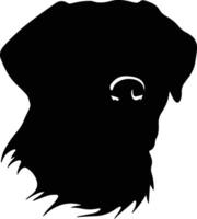 rottweiler silhouette ritratto vettore