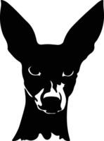 giocattolo Volpe terrier silhouette ritratto vettore