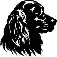 sussex spaniel silhouette ritratto vettore