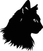 Cipro gatto silhouette ritratto vettore