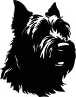 bouvier des fiandre silhouette ritratto vettore