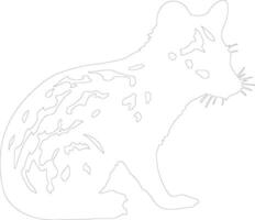 orientale quoll schema silhouette vettore