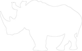 rinoceronte schema silhouette vettore
