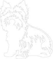 ovest montanaro bianca terrier schema silhouette vettore