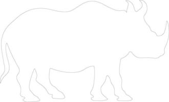 di lana rinoceronte schema silhouette vettore