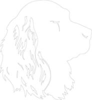 sussex spaniel schema silhouette vettore