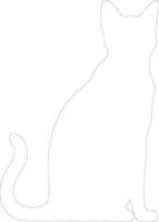 punto colore capelli corti gatto schema silhouette vettore
