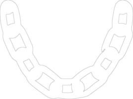 catena icona schema silhouette vettore