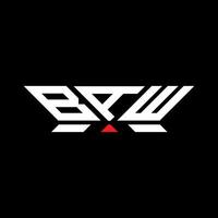 baw lettera logo vettore disegno, baw semplice e moderno logo. baw lussuoso alfabeto design