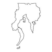 davao regione carta geografica, amministrativo divisione di filippine. vettore illustrazione.
