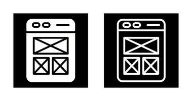 wireframing vettore icona