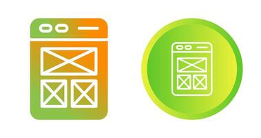 wireframing vettore icona