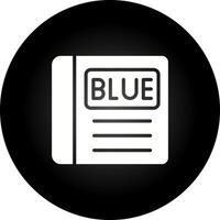 blu libro vettore icona