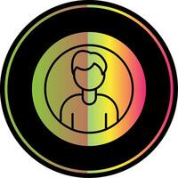 avatar glifo dovuto colore icona vettore