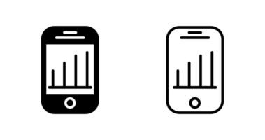 mobile analitica vettore icona