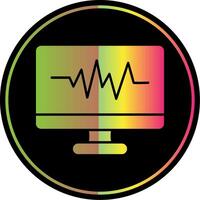 frequenza glifo dovuto colore icona vettore