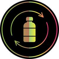 bottiglia raccolta differenziata glifo dovuto colore icona vettore