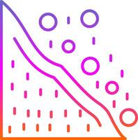slavina linea pendenza icona vettore