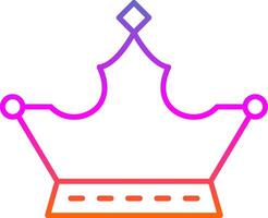 monarchia linea pendenza icona vettore
