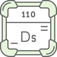 darmstadtium verde leggero fillay icona vettore