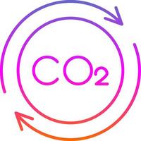 carbonio ciclo linea pendenza icona vettore