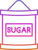 zucchero Borsa linea pendenza icona vettore