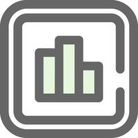 statistica verde leggero fillay icona vettore