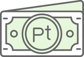 peseta verde leggero fillay icona vettore