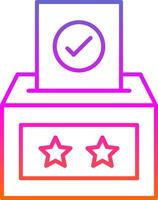 voto scatola linea pendenza icona vettore