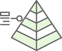 piramide verde leggero fillay icona vettore
