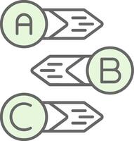 diagramma verde leggero fillay icona vettore