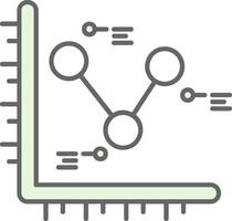 grafico verde leggero fillay icona vettore