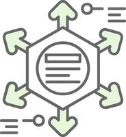 diagramma verde leggero fillay icona vettore