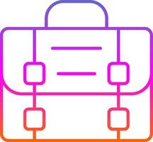 icona del gradiente della linea della valigetta vettore