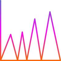 grafico linea pendenza icona vettore