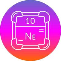 neon linea pendenza cerchio icona vettore