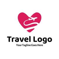 viaggio amore logo, modificabile vettore logo modello vettore. amore viaggio viaggio logo design modello