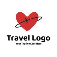 viaggio amore logo, modificabile vettore logo modello vettore. amore viaggio viaggio logo design modello