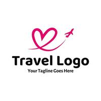 viaggio amore logo, modificabile vettore logo modello vettore. amore viaggio viaggio logo design modello