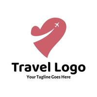 viaggio amore logo, modificabile vettore logo modello vettore. amore viaggio viaggio logo design modello
