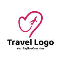 viaggio amore logo, modificabile vettore logo modello vettore. amore viaggio viaggio logo design modello