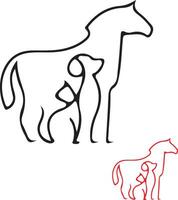 veterinario farmaceutico azienda logo design vettore