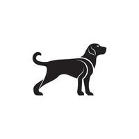 piatto design cane silhouette illustrazione vettore
