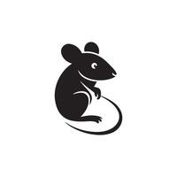 mano disegnato topo animale silhouette illustrazione vettore