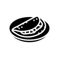 dosas indiano cucina glifo icona vettore illustrazione