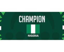 Nigeria campione simbolo bandiera africano nazioni 2023 squadre emblema paesi africano calcio logo design vettore illustrazione