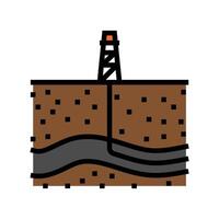 roccia scistosa gas olio industria colore icona vettore illustrazione