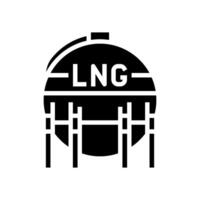 liquefatto naturale gas lng glifo icona vettore illustrazione